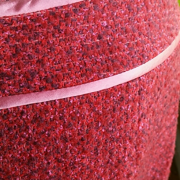 Liquid Olive&Bette's Heather Pink Wool Blend Front Pleats Aline Skirt Size 4 - Picture 6 of 9